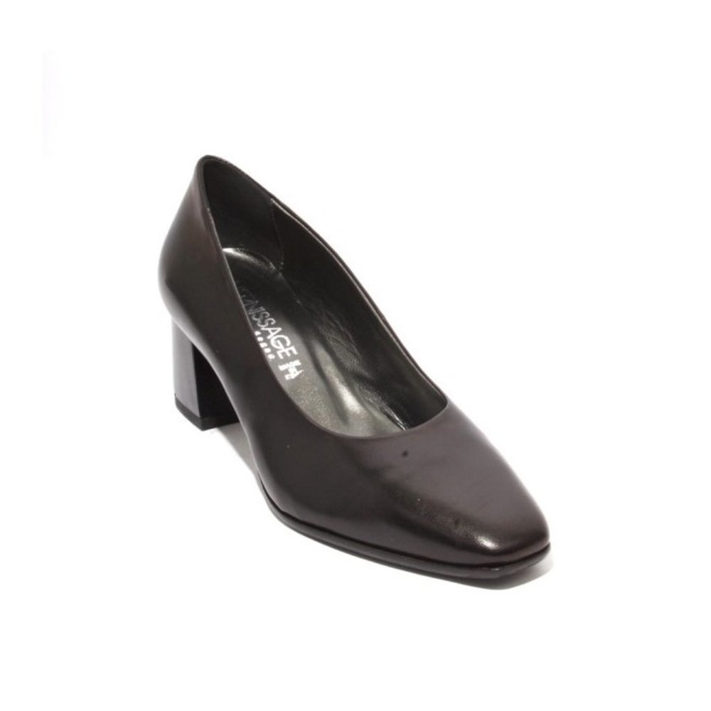 Italian Vernissage 21250a Black Leather Heel Pumps